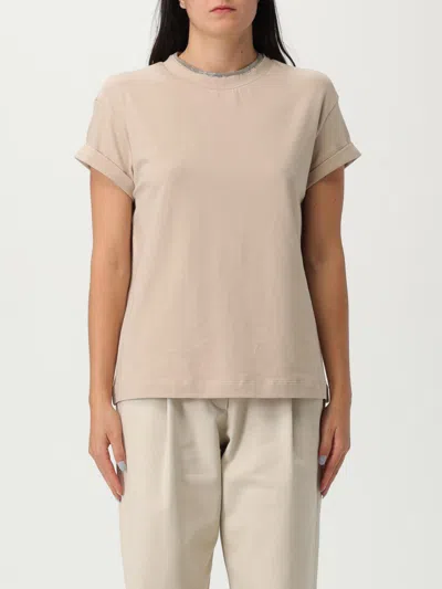 Brunello Cucinelli T-shirt  Woman Color Beige