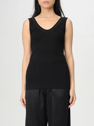 BRUNELLO CUCINELLI T-SHIRT BRUNELLO CUCINELLI WOMAN COLOR BLACK,G49405002