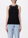 Brunello Cucinelli Monile Sleeveless Crew Neck Tank Top In Black