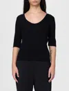 Brunello Cucinelli Ribbed Scoop Neck Short Sleeve Top In Black
