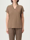Brunello Cucinelli T-shirt  Woman Color Brown In Brown