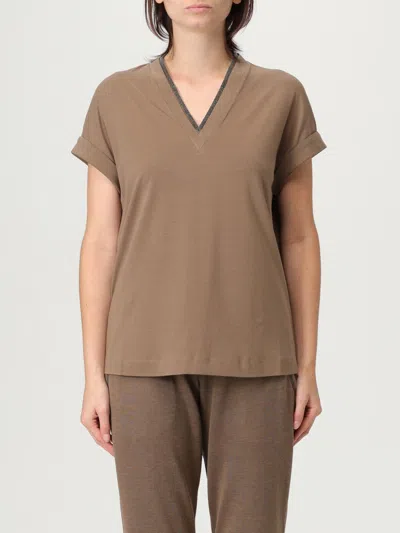 Brunello Cucinelli T-shirt  Woman Color Brown