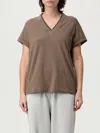 Brunello Cucinelli T-shirt  Woman Color Brown In Brown