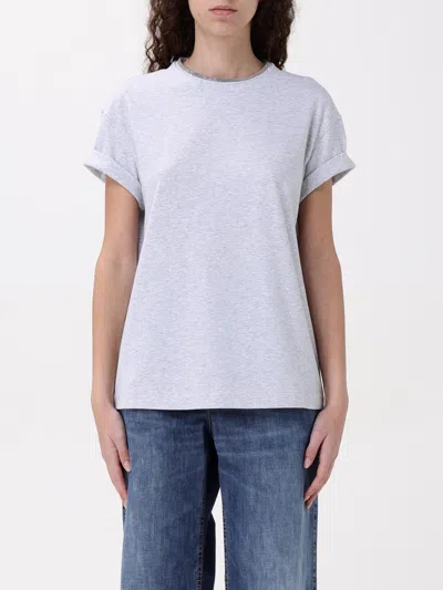 BRUNELLO CUCINELLI T-SHIRT BRUNELLO CUCINELLI WOMAN COLOR GREY,G49368020