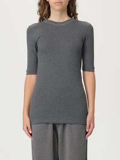 Brunello Cucinelli T-shirt  Woman Color Grey