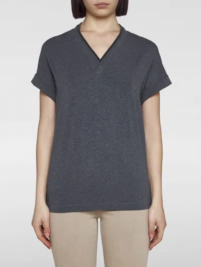 Brunello Cucinelli T-shirt  Woman Color Grey