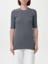 Brunello Cucinelli Monili-trim Stretch-cotton T-shirt In Grey