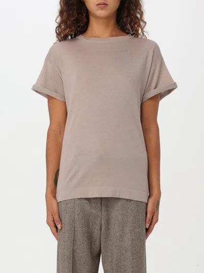 Brunello Cucinelli Glitter Detailing T-shirt In Pink