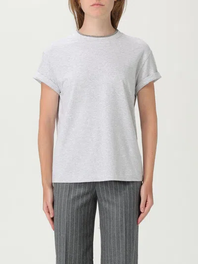 Brunello Cucinelli T-shirt  Woman Color Silver