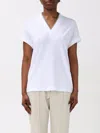 Brunello Cucinelli Monili V-neck Short-sleeve Cotton Jersey T-shirt In White