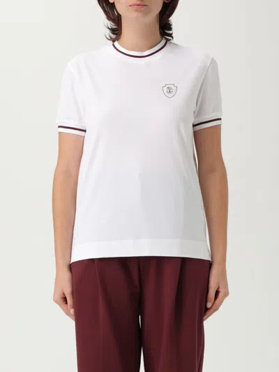 BRUNELLO CUCINELLI T-SHIRT BRUNELLO CUCINELLI WOMAN COLOR WHITE,H20421001