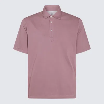 Brunello Cucinelli Slim-fit Cotton-piqué Polo Shirt In Purple