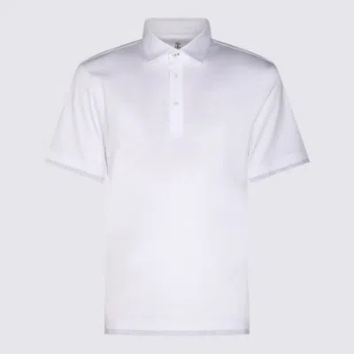 Brunello Cucinelli Men Classic Polo T-shirt In Blanc