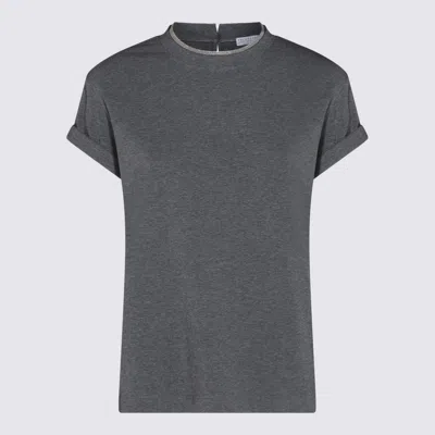 Brunello Cucinelli T-shirt E Polo Grigio In Grey