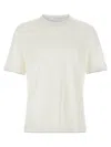 Brunello Cucinelli T-shirt With Faux-layering In White