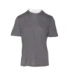Brunello Cucinelli Basic Silk-blend T-shirt In Gray