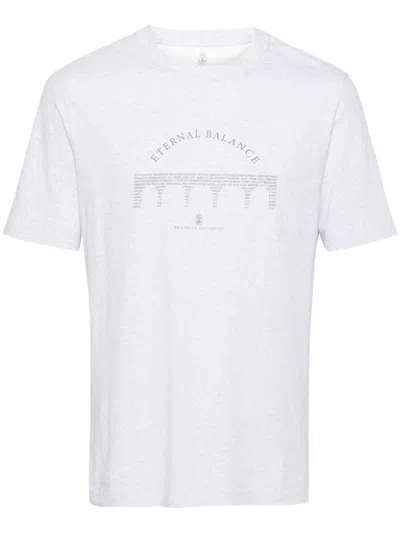 Brunello Cucinelli T-shirt In Gray