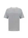 Brunello Cucinelli T-shirt  Clothing In Grigio Medio+off White