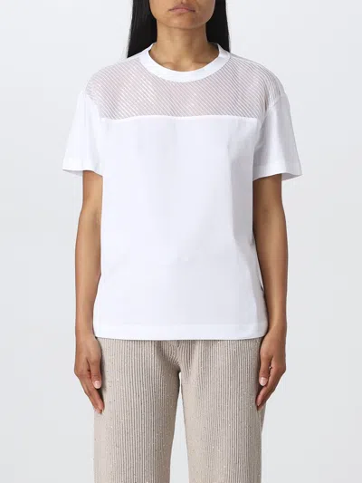 Brunello Cucinelli T-shirt  Damen Farbe Weiss In White