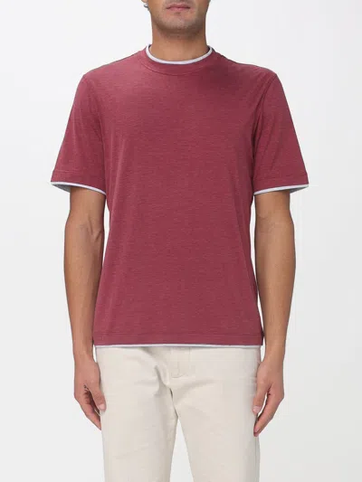 Brunello Cucinelli T-shirt Men  In Red