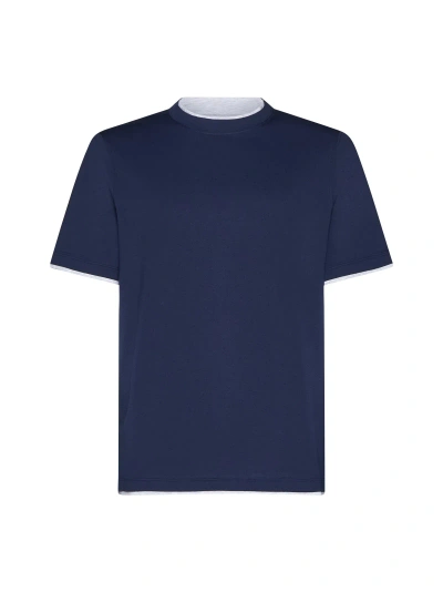 Brunello Cucinelli T-shirt In Midnight Blue