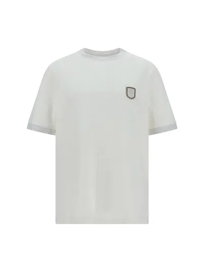 Brunello Cucinelli T-shirt In Off White+perla+bianco