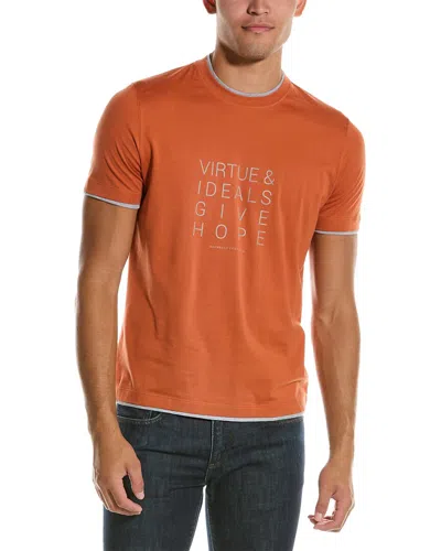 Brunello Cucinelli T-shirt In Orange