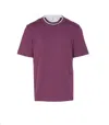 Brunello Cucinelli Men Faux Layering T-shirt In Purple