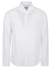 Brunello Cucinelli Men's Cotton Canvas Button-collar Dress Shirt In Bianco