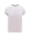Brunello Cucinelli T-shirt In Silver