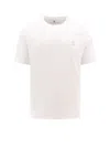 Brunello Cucinelli Men Cotton Jersey Crew-neck T-shirt With Logo And Faux-layering In White