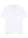 Brunello Cucinelli Men T-shirt With Logo And Faux-layering In White