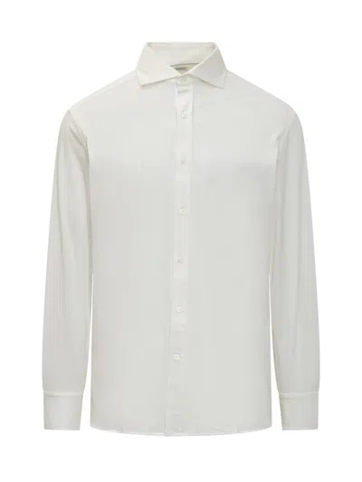 Brunello Cucinelli Long Sleeve Classic Fit Shirt In White