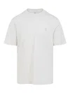Brunello Cucinelli Crew Neck T-shirt With Subtle Logo Print In White