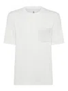 Brunello Cucinelli Patch-pocket Cotton T-shirt In White
