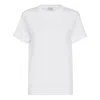 Brunello Cucinelli Cashmere-blend Knit Lurex T-shirt In White