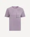 Brunello Cucinelli T-shirt With Embellishments In Purple
