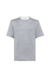 Brunello Cucinelli T-shirt With Faux-layering In Gray