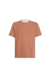 Brunello Cucinelli T-shirt With Faux-layering In Orange