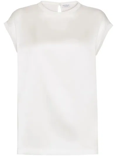 BRUNELLO CUCINELLI SATIN T-SHIRT