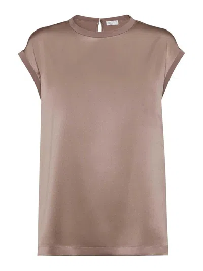 BRUNELLO CUCINELLI T-SHIRT WITH `MONILI`