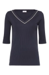Brunello Cucinelli T-shirt With Monili In Moonlight