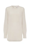 Brunello Cucinelli Monili-chain Detail Blouse In Sand