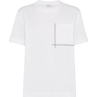 BRUNELLO CUCINELLI BRUNELLO CUCINELLI T-SHIRT WITH MONILI