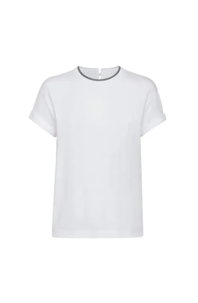 Brunello Cucinelli T-shirt With Precious Faux Layering