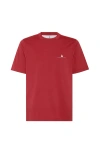 Brunello Cucinelli Slim-fit Logo-print Cotton-jersey T-shirt In Red