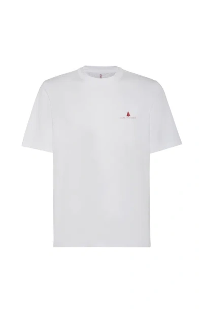 Brunello Cucinelli T-shirt With Print In White