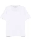 Brunello Cucinelli Men T-shirt With Logo And Faux-layering In White