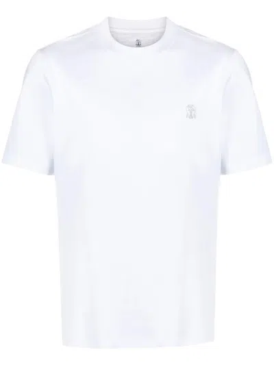 Brunello Cucinelli T-shirt With Print In White