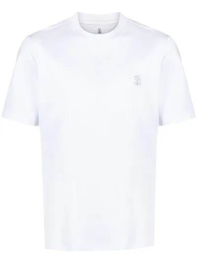 Brunello Cucinelli T-shirt With Print In White